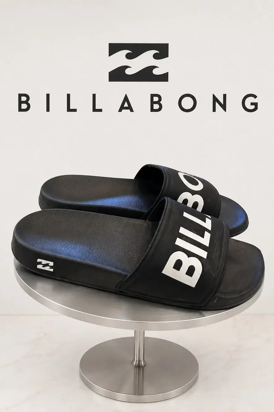 Billabong All Day Slide Sandals Black White Men’s 7.5